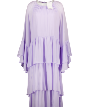 & OTHER STORIES Lilac Tiered Frill Detail Maxi Dress UK M