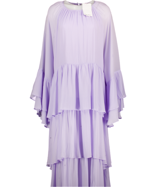 & OTHER STORIES Lilac Tiered Frill Detail Maxi Dress UK M