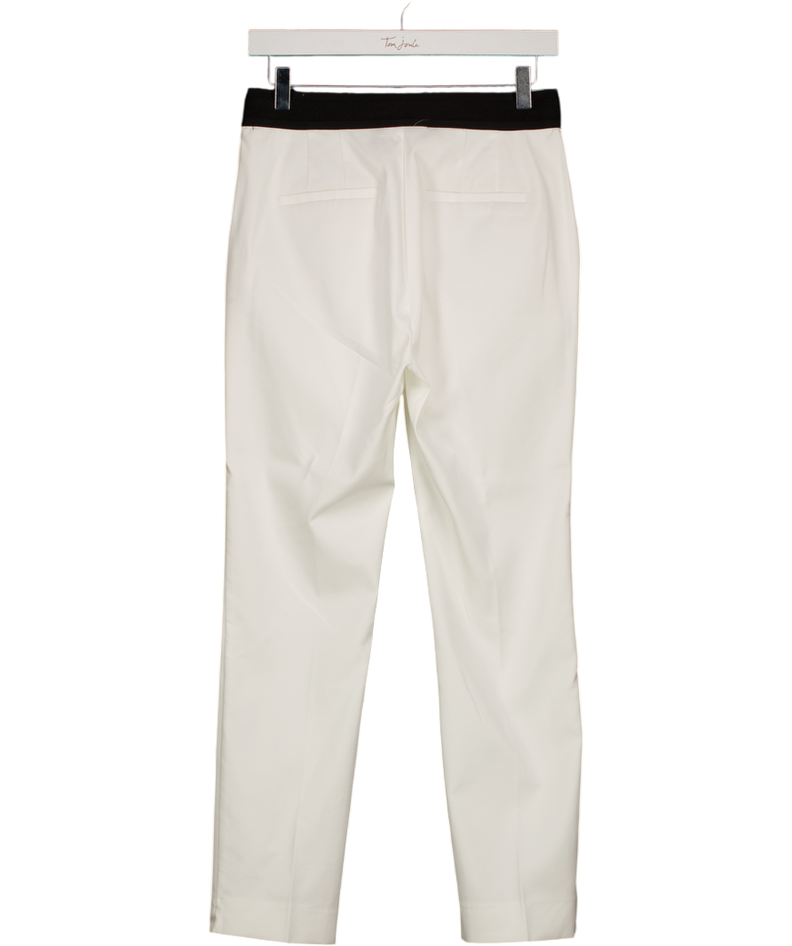 ZARA White Tailored Cigarette Trousers UK M