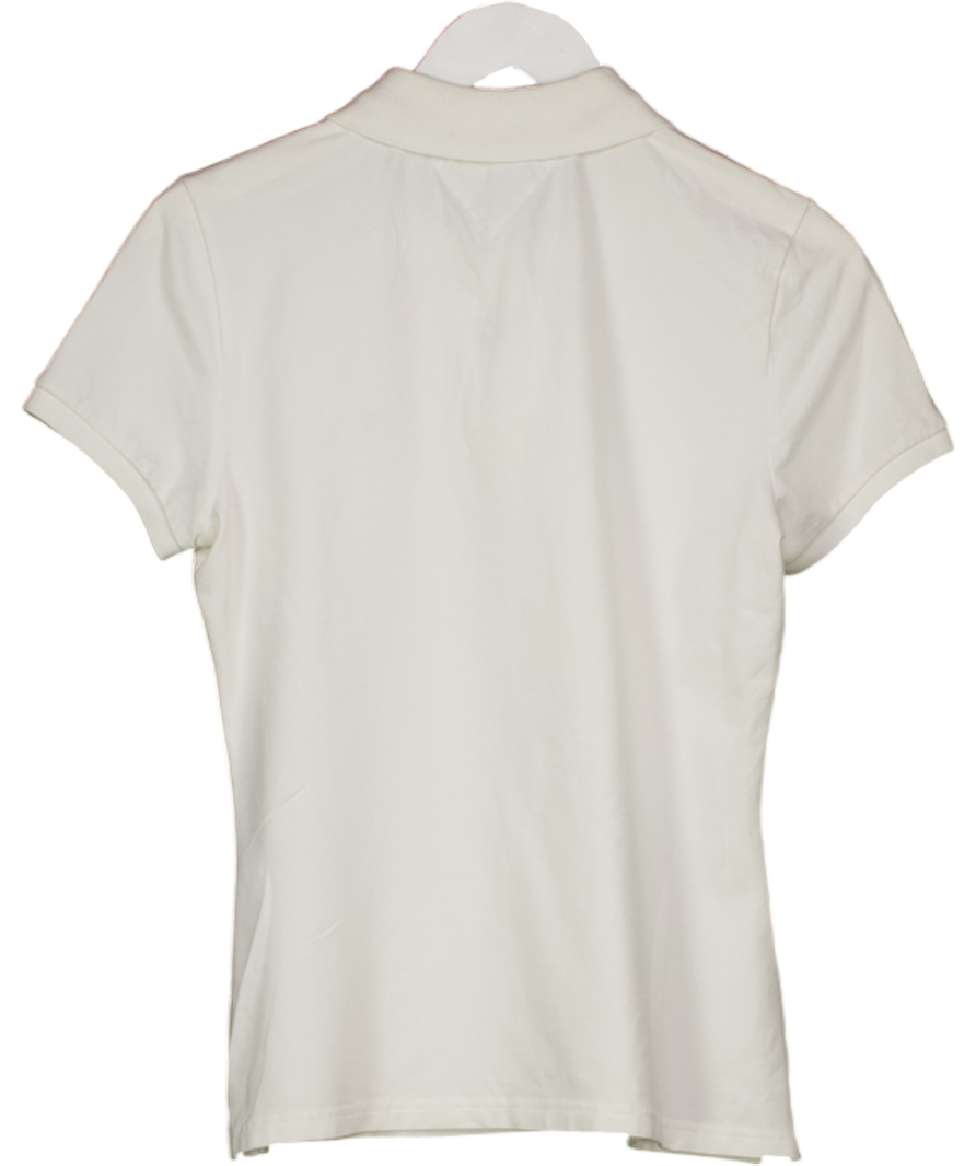 Tommy Hilfiger White 1985 Regular Fit Flag Logo Pique Polo Shirt UK L