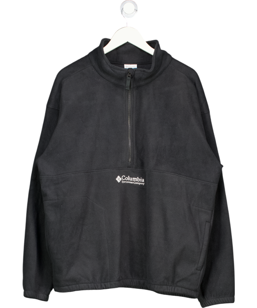 COLUMBIA Dark Grey 1/2 Zip Fleece UK L