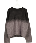 Weekday Black Faded Mohair-blend Sweater UK L