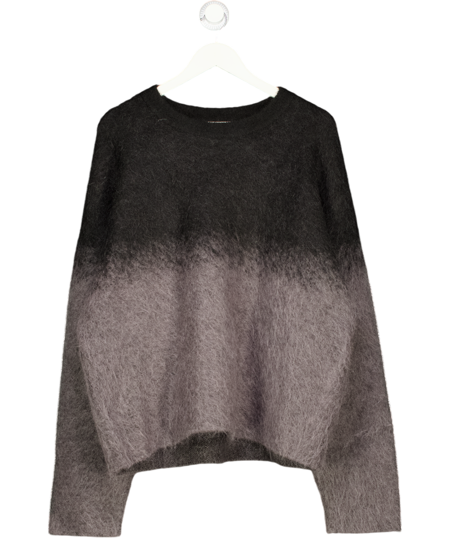 Weekday Black Faded Mohair-blend Sweater UK L