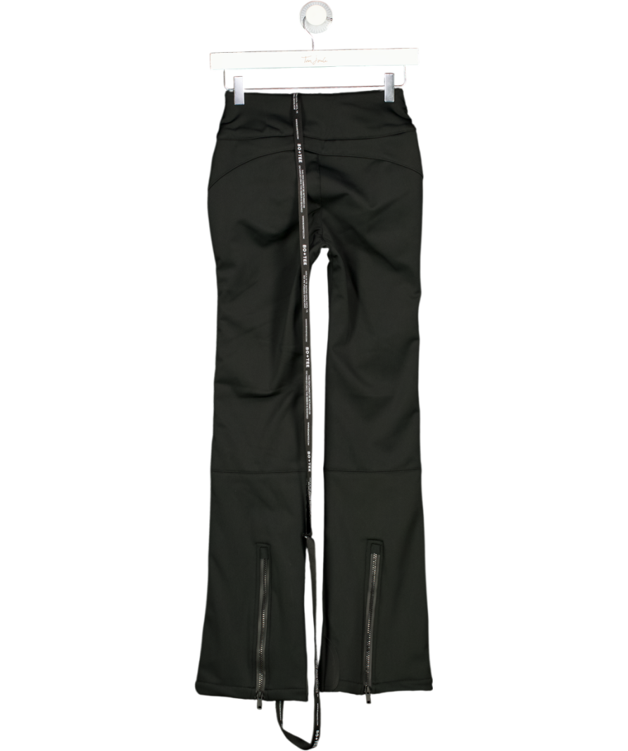 BO + TEE Black Waterproof Belted Ski Salopettes UK XXS