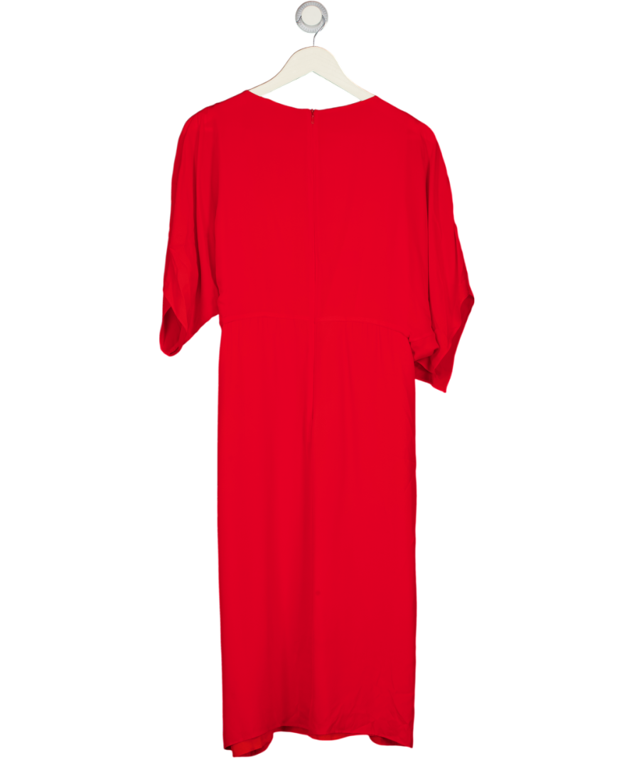 MAX MARA Red Silk Midi Dress UK 10
