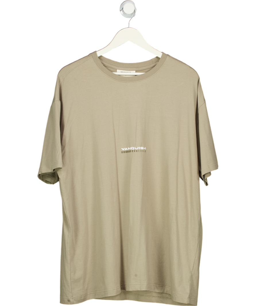 Vanquish Khaki Green Logo T-shirt UK L