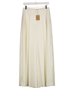 BODEN Cream Regent Wide Leg Trousers Ivory UK 10