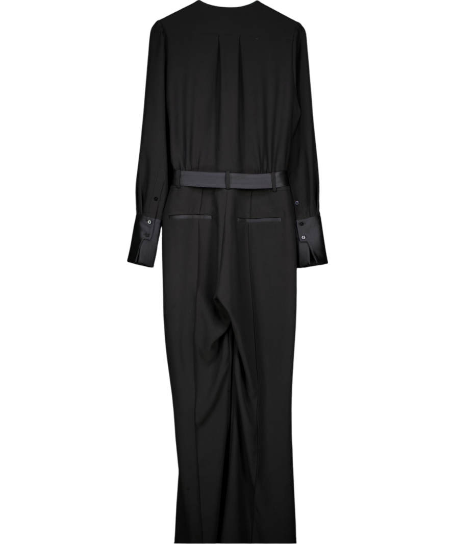 REISS Black Luka Tux Jumpsuit UK 14