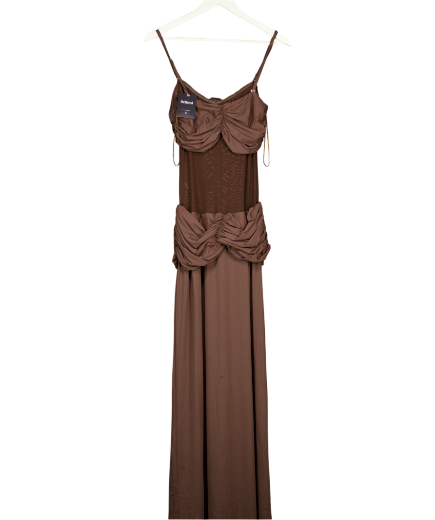 Sasha Therese Brown Amara Maxi Dress UK M