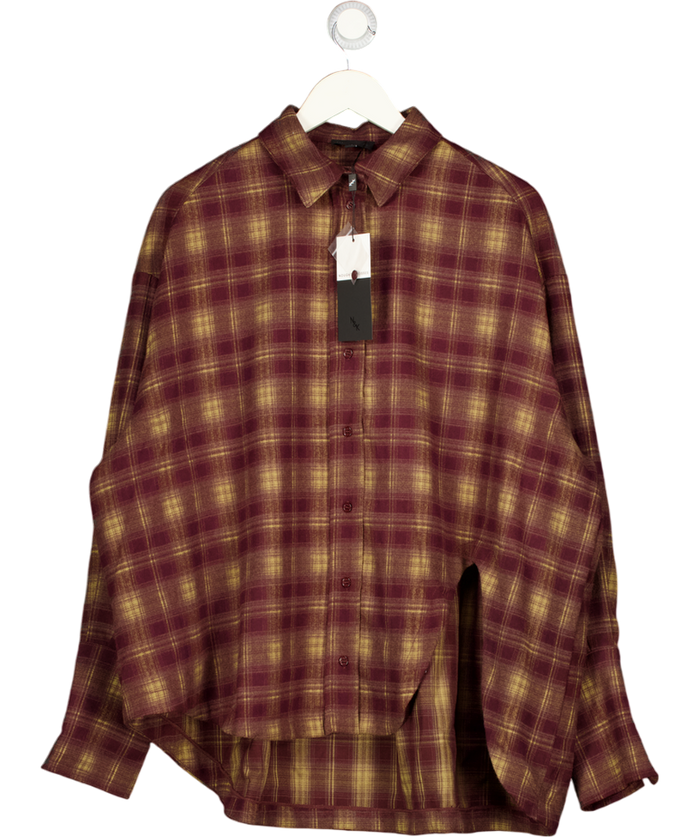 Noughts & Kisses Purple Check Shirt UK XS