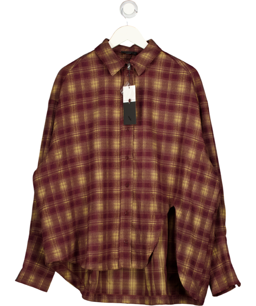 Noughts & Kisses Purple Check Shirt UK XS