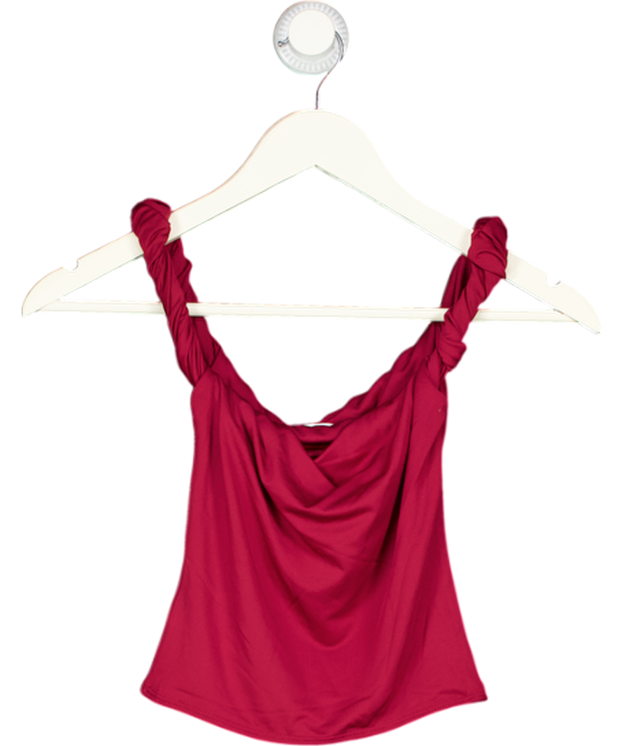 PEPPERMAYO Solace Soul Twist Shoulder Top - Maroon Red UK 6