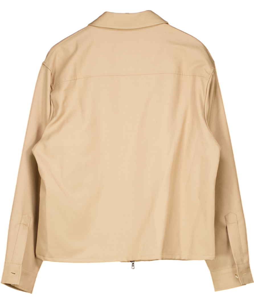 Icon Amsterdam Brown Collared Cropped Zip Up Overshirt UK M