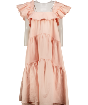 KIKA VARGAS Peach Pink Cicely Occasion Dress UK L