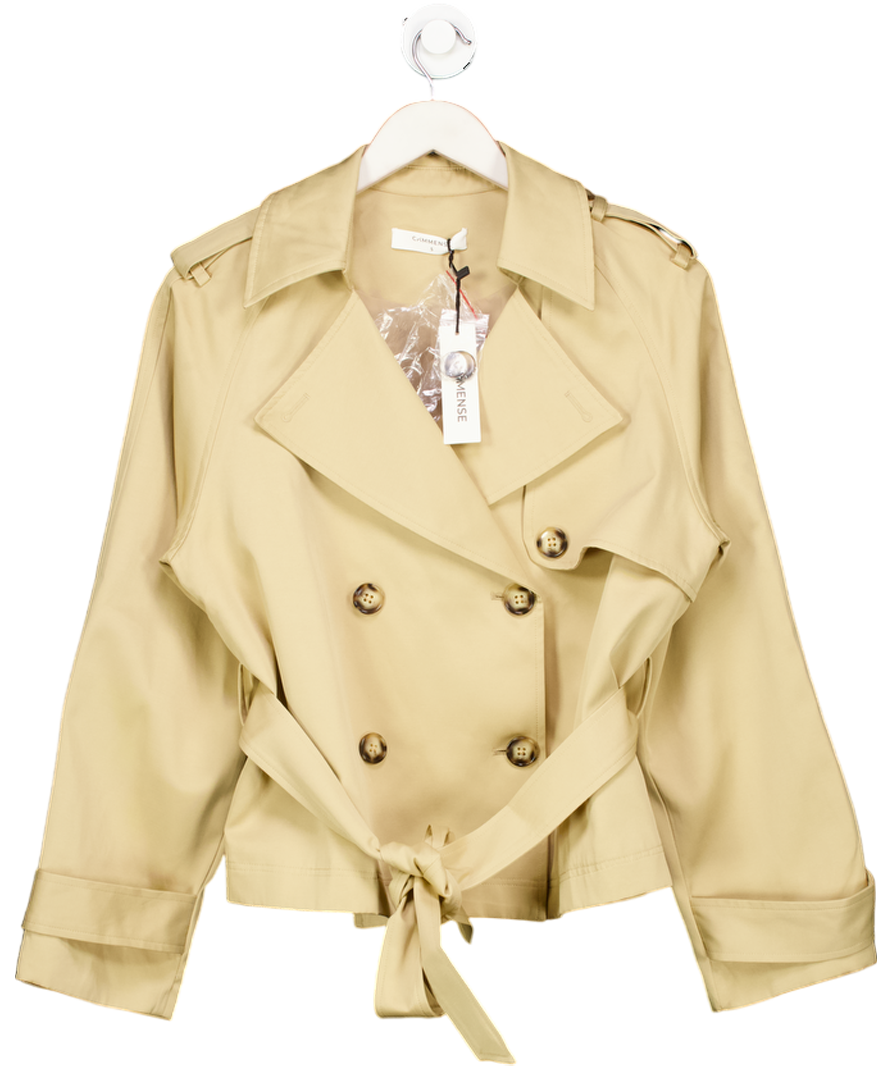 Commense Beige Button Crop Jacket UK S