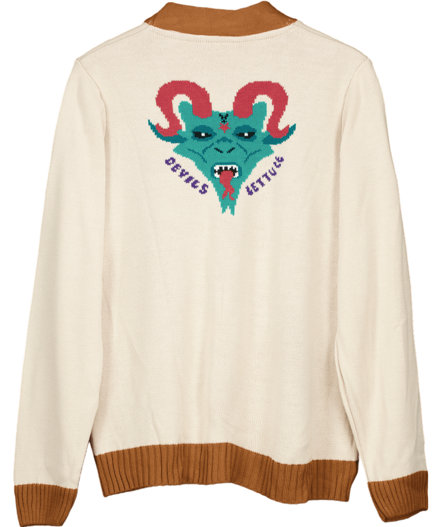 Bad Handwriting Beige Devils Lettuce Cardigan UK S - Reliked
