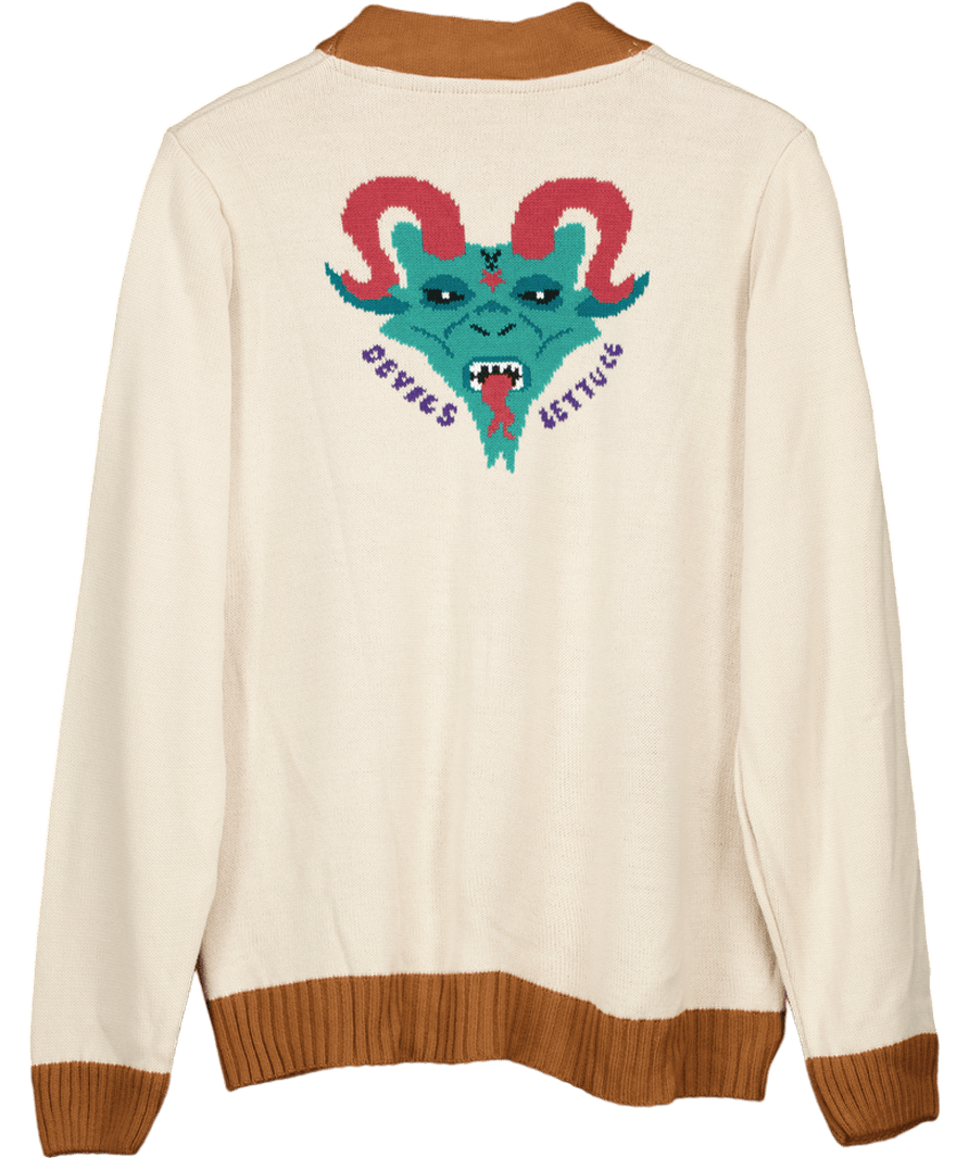Bad Handwriting Beige Devils Lettuce Cardigan UK S - Reliked
