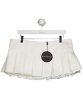 White Fox White The Old Days Pleated Mini Skirt UK L