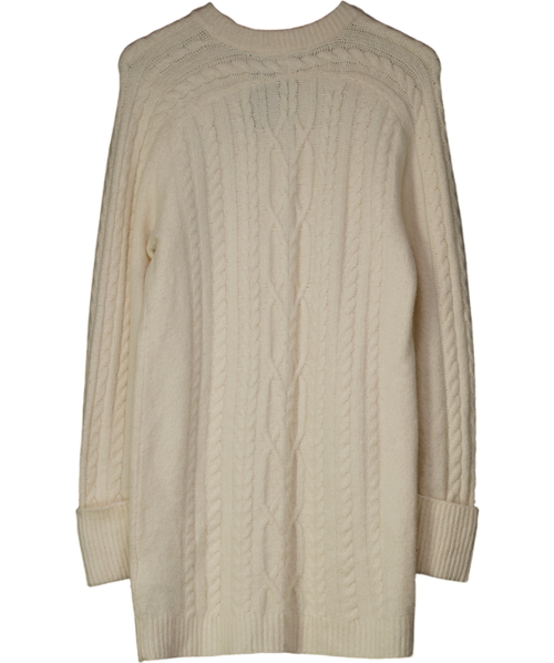 Abercrombie & Fitch Cream The A&f Madeline Cable Mini Sweater Dress UK S