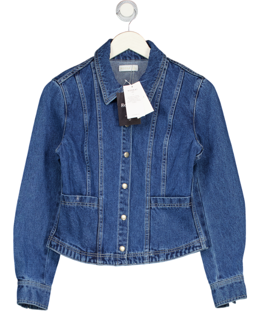 KOOKAI Blue Denim Kai Snap Jacket UK 6