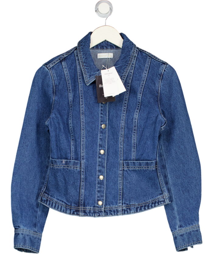 KOOKAI Blue Denim Kai Snap Jacket UK 6