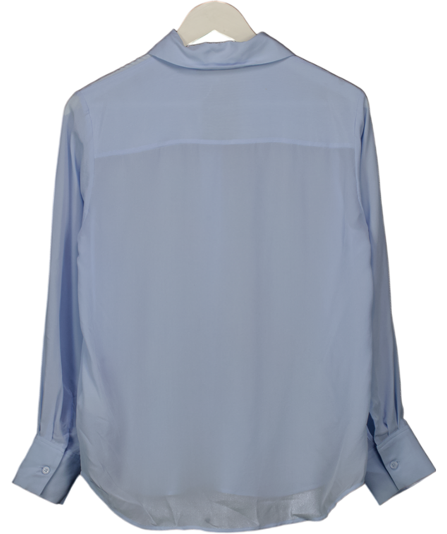 & Other Stories Baby Blue 100% Silk Shirt UK 4