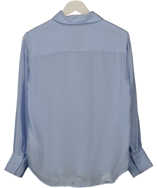 & Other Stories Baby Blue 100% Silk Shirt UK 4