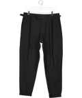 REISS Black Textured Cuffed Straight Leg Trousers W34