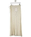 BAHABINI Cream Knit Maxi Skirt UK L - Reliked