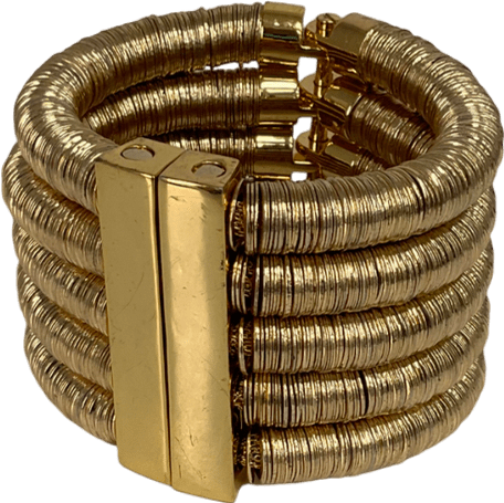 Balmain x H&M Metallic Gold Bangle Bracelet - Reliked