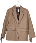 BALZAC Chestnut Brown Fringe Wool Blazer Fr36 UK 8 - Reliked