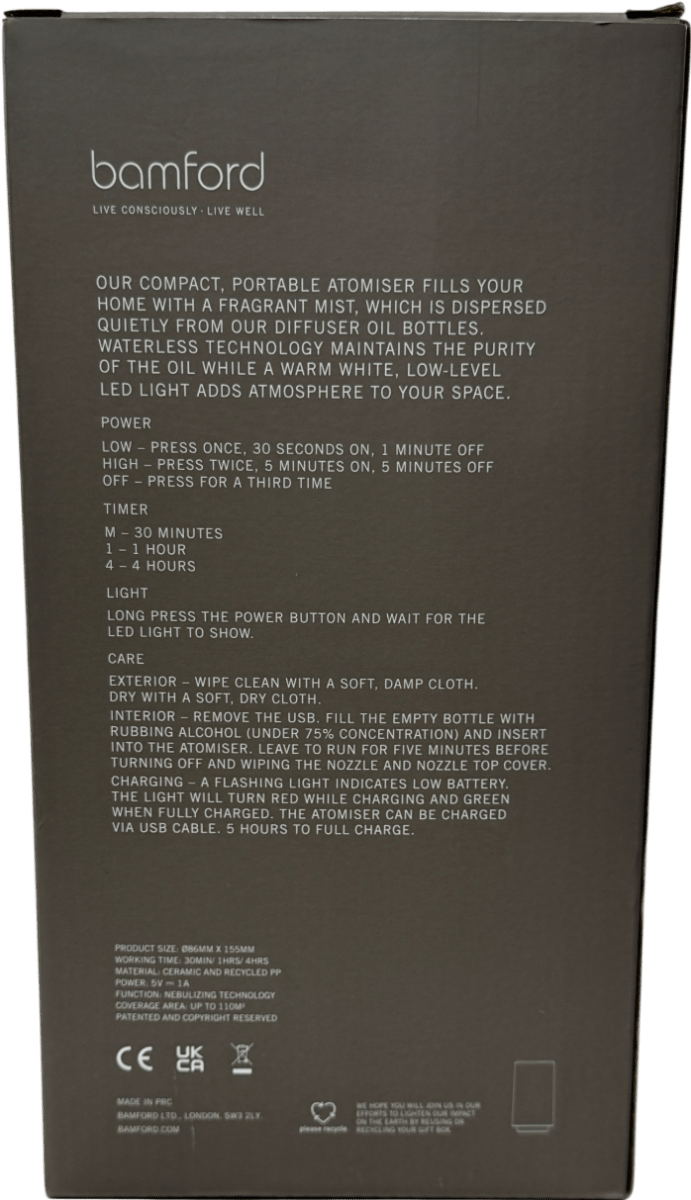 bamford White Strato Atomising Diffuser One Size - Reliked
