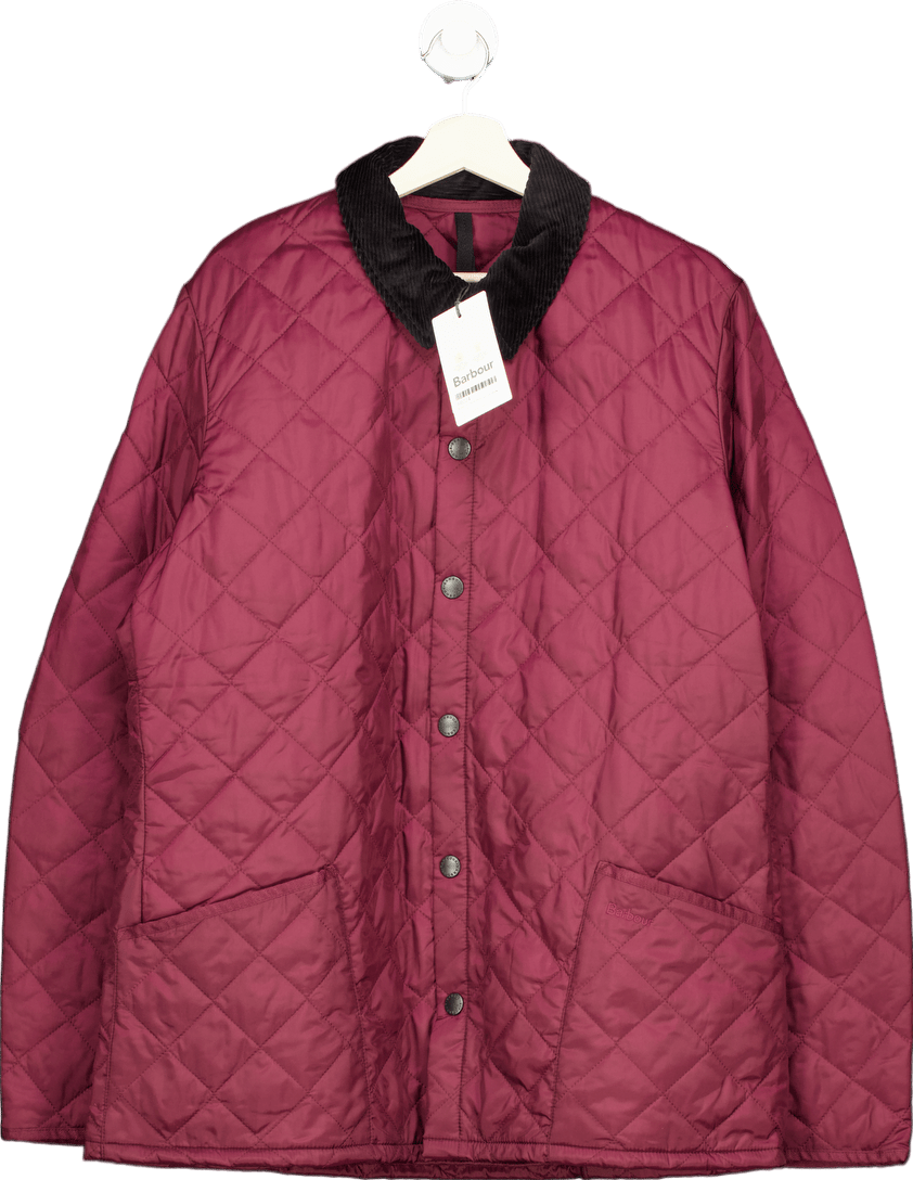 Barbour Burgundy Quilted Jacket XL - Reliked