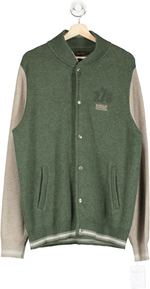 Barbour Green Varsity Style Jacket Steve McQueen Collection UK L - Reliked