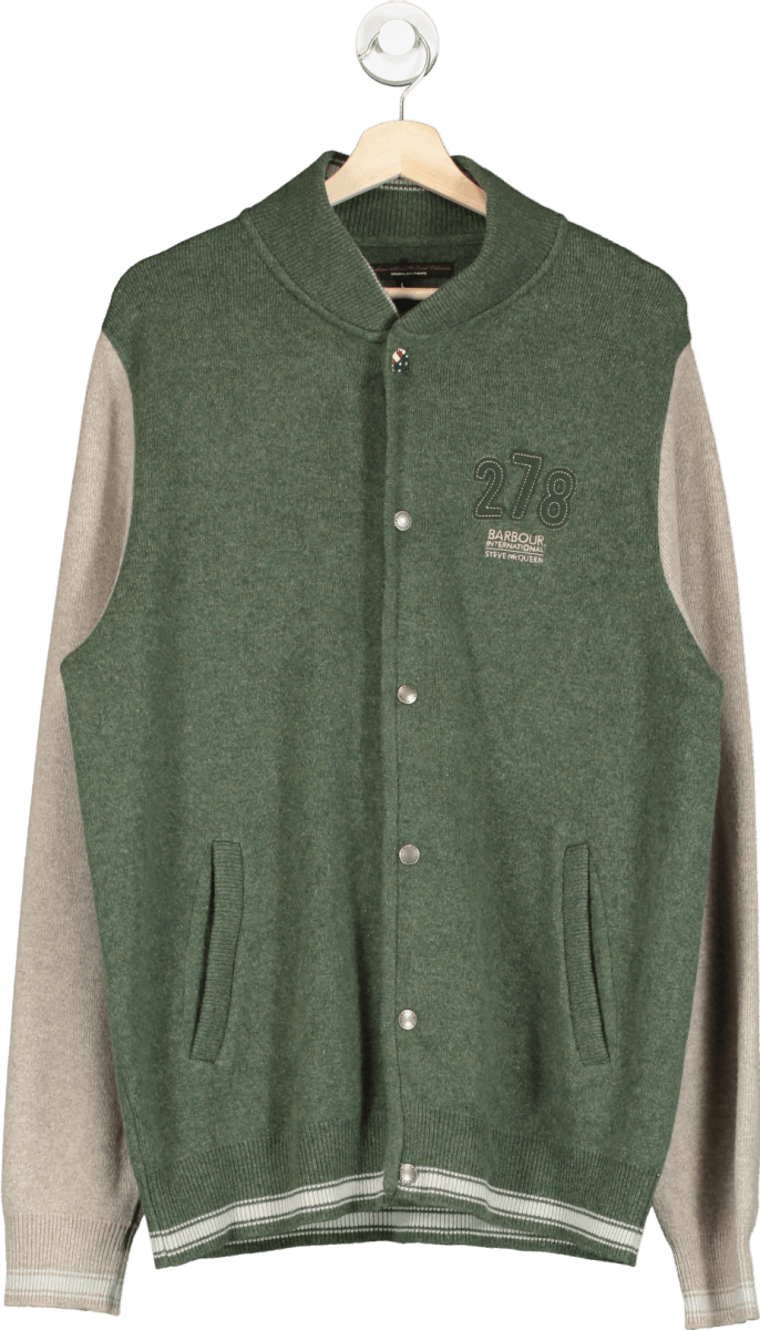 Barbour Green Varsity Style Jacket Steve McQueen Collection UK L - Reliked