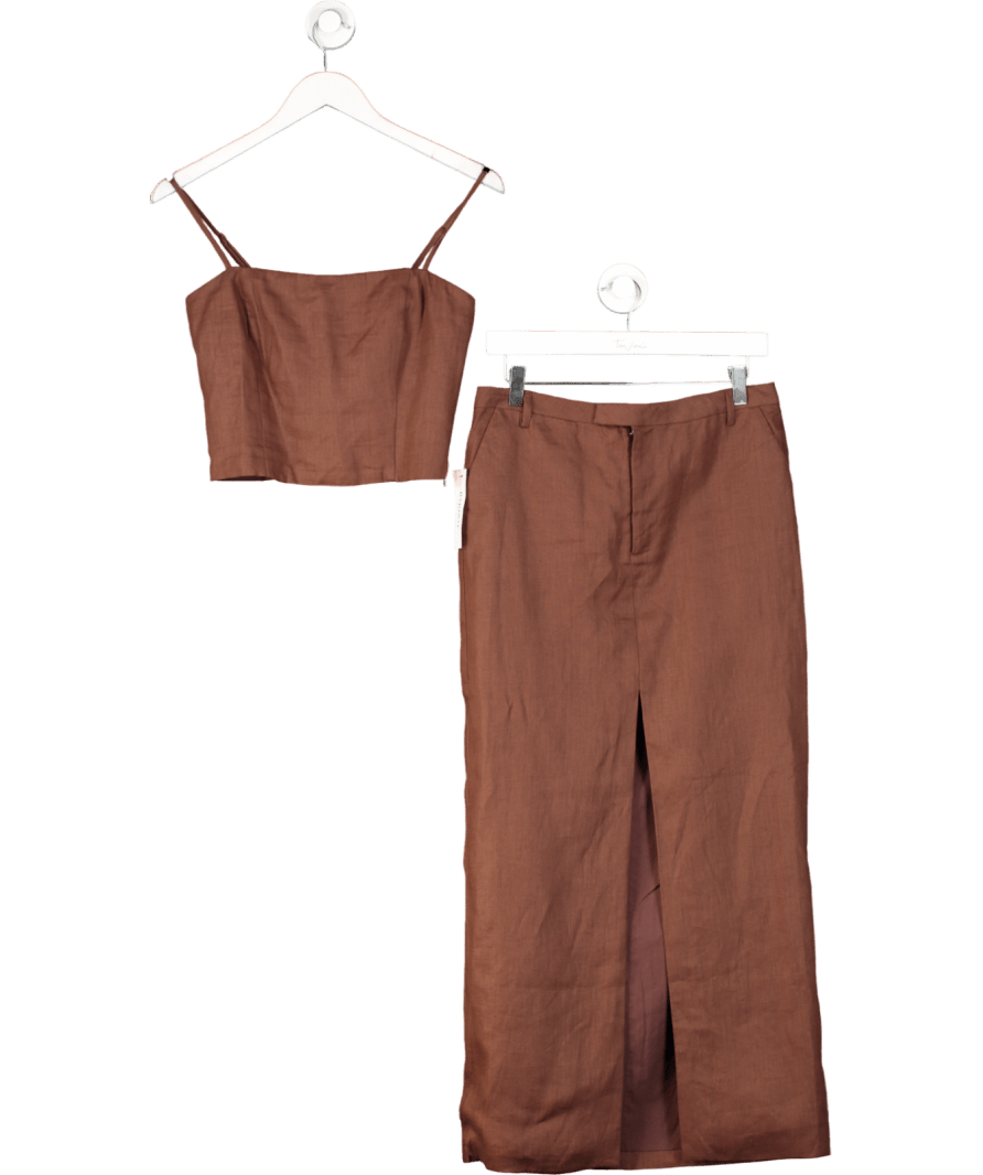 Bardot Brown Sita Top And Maxi Skirt UK 10 - Reliked