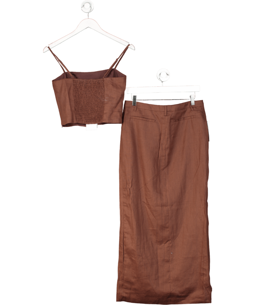 Bardot Brown Sita Top And Maxi Skirt UK 10 - Reliked