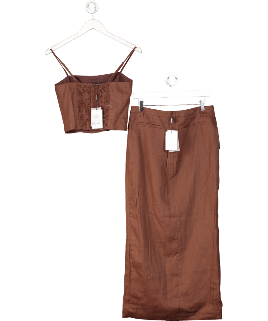 Bardot Brown Sita Top And Maxi Skirt UK 10 - Reliked