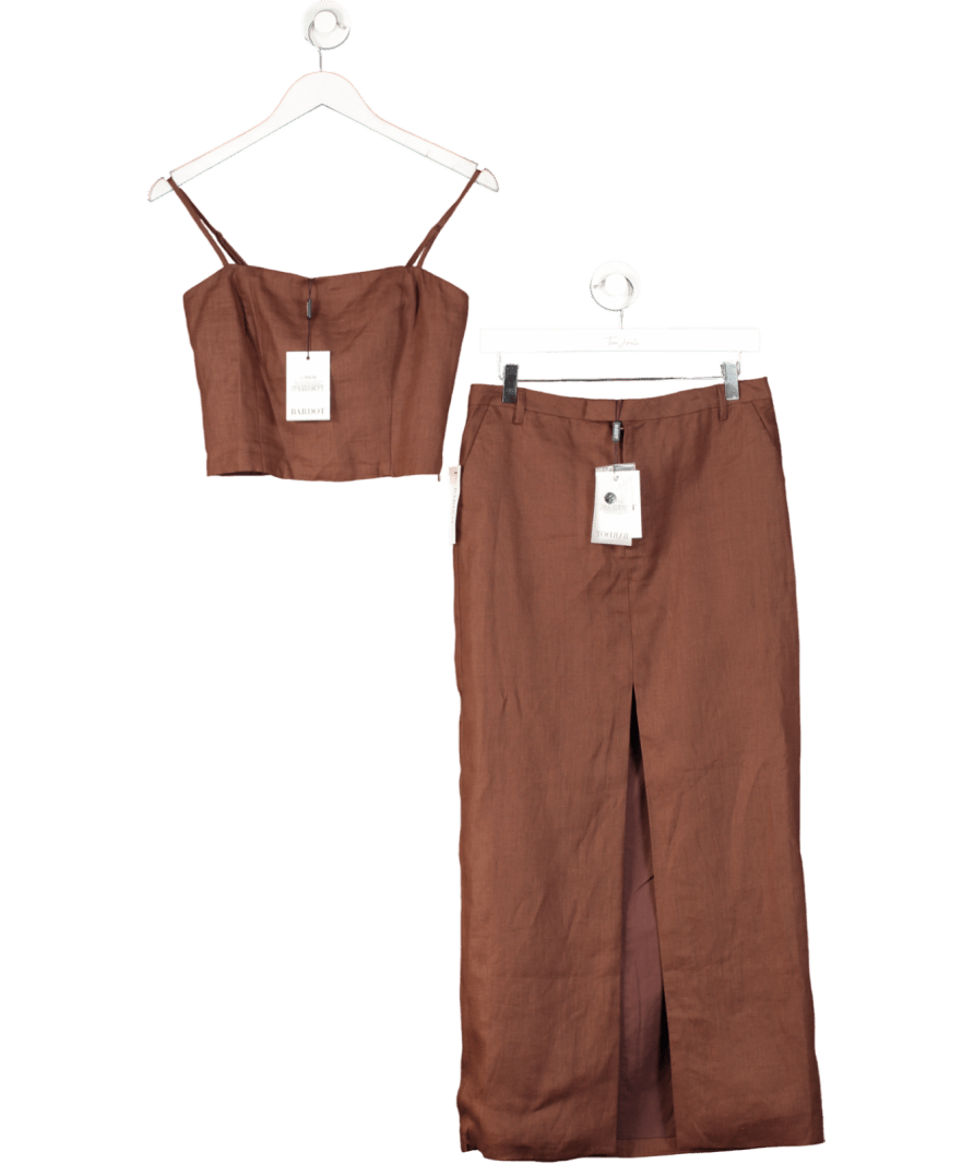 Bardot Brown Sita Top And Maxi Skirt UK 10 - Reliked