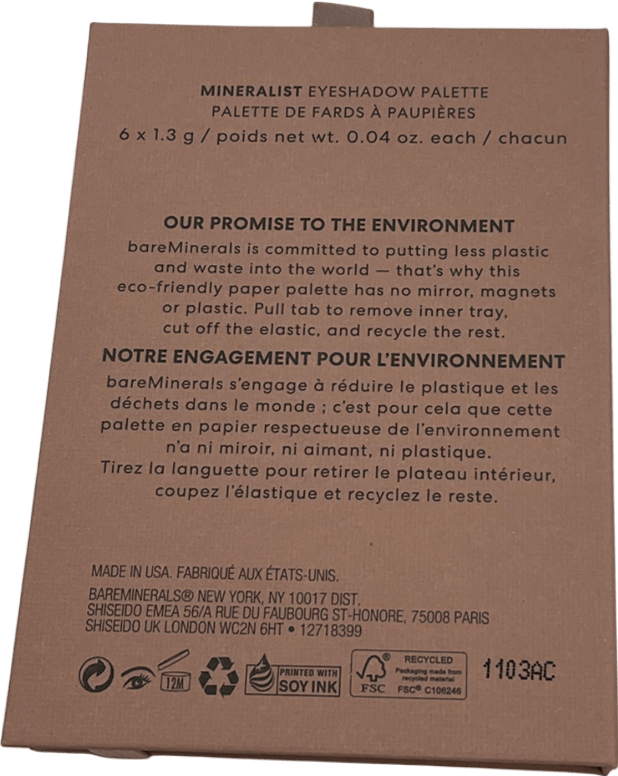 bare minerals Mineralist Eyeshadow Palette Ultranatural 6x1,3g - Reliked