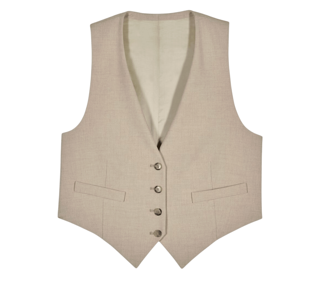 Ba&sh Beige Jessy Waistcoat UK 6 - Reliked