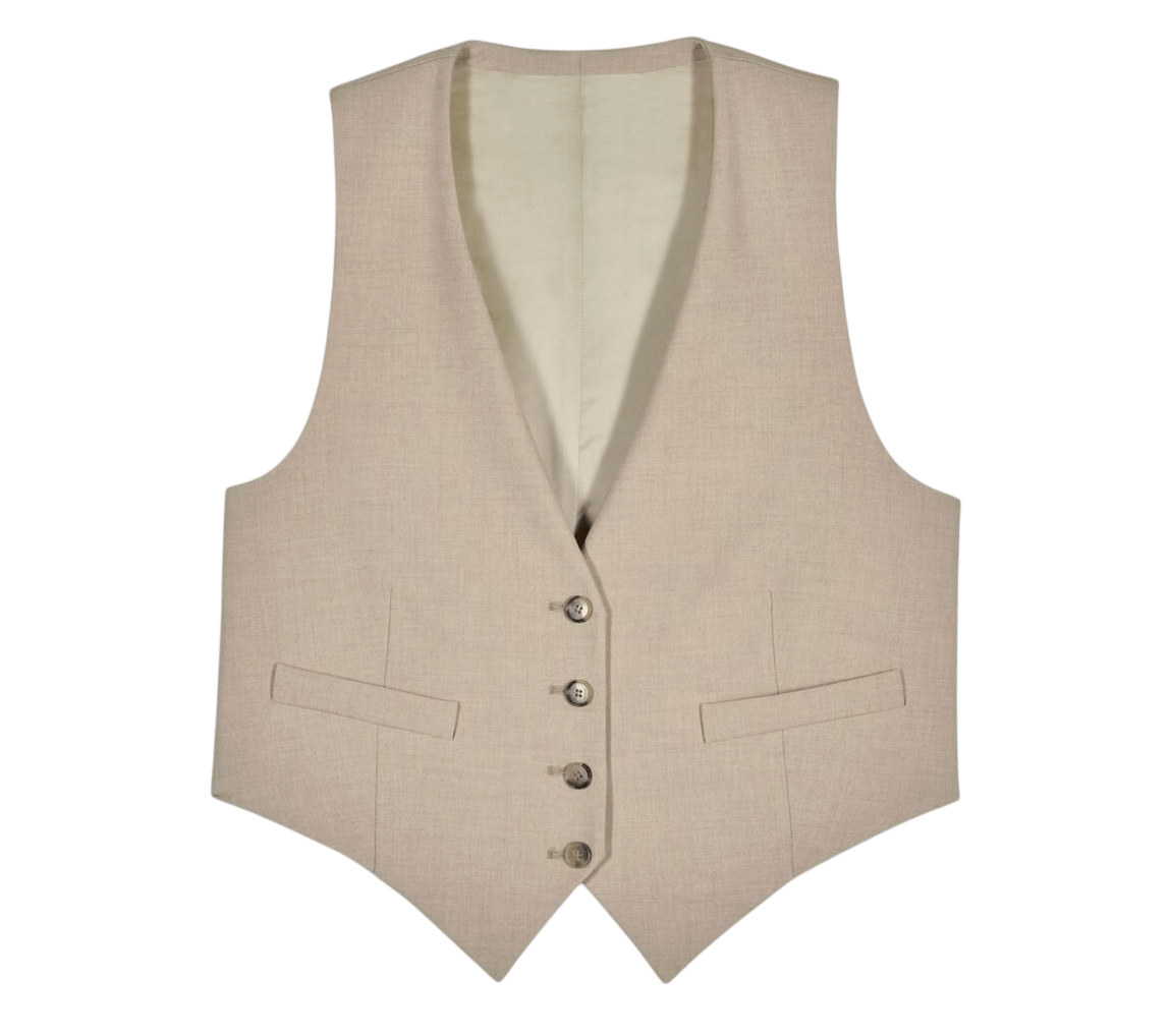 Ba&sh Beige Jessy Waistcoat UK 6 - Reliked