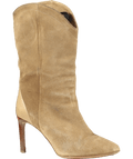 Ba&sh Beige Suede Heeled Boots UK 4 EU 37 👠 - Reliked