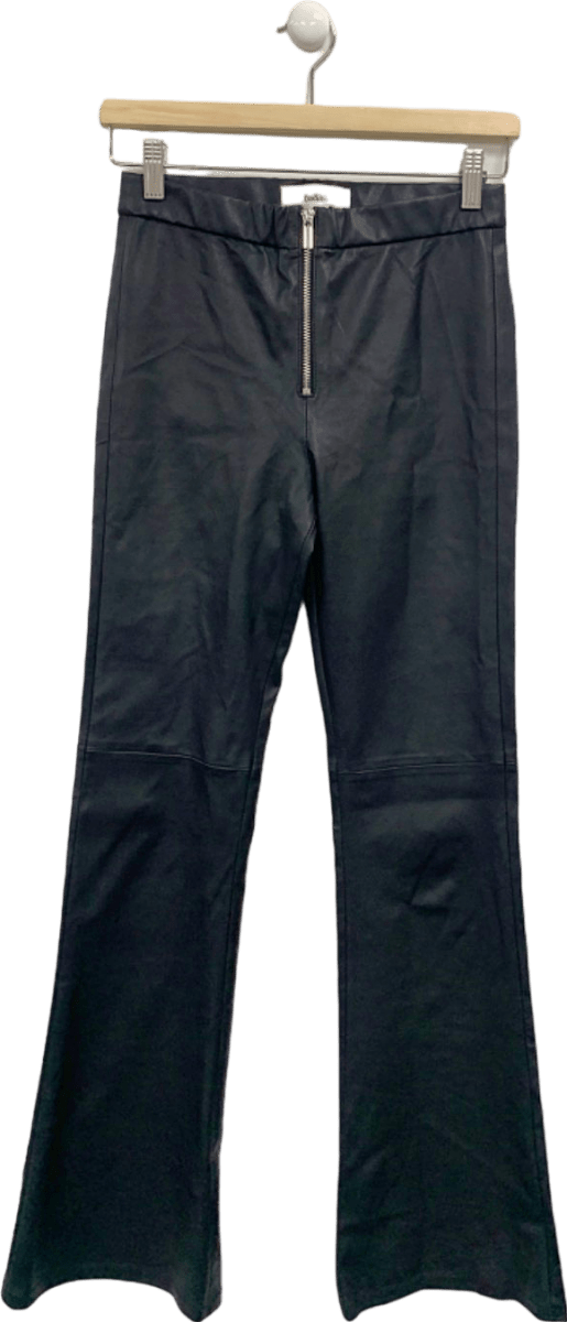 Ba&sh Black Leather - Effect Trousers UK 8 - Reliked