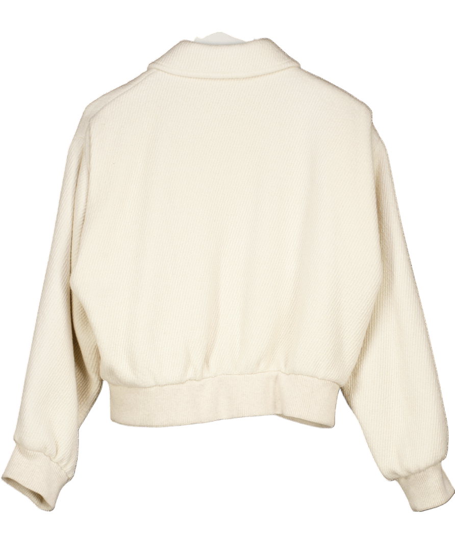 Ba&sh Cream Wool Twill Verlaine Bomber Jacket Sz2 UK 10 - Reliked