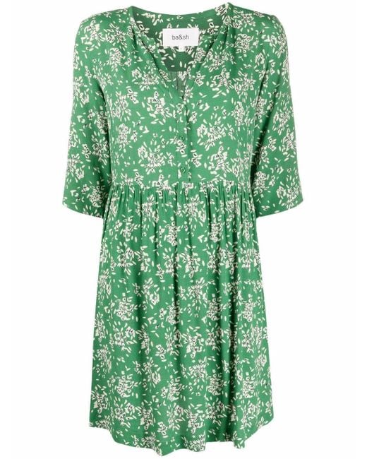 Ba&sh Green Robe Vlada Dress SZ1 UK 8