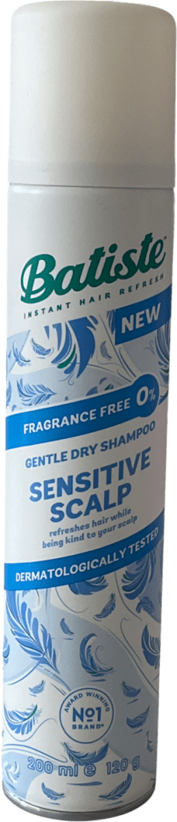 batiste Sensitive Scalp Fragrance Free Dry Shampoo 200ml - Reliked