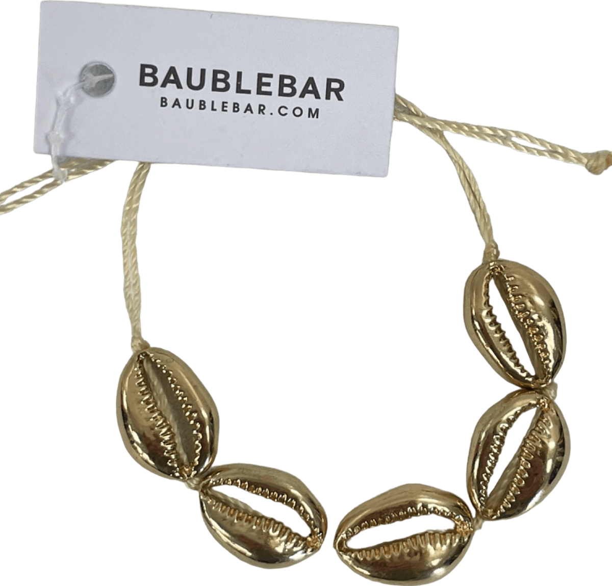 BaubleBar Gold Shell Bracelet One Size - Reliked