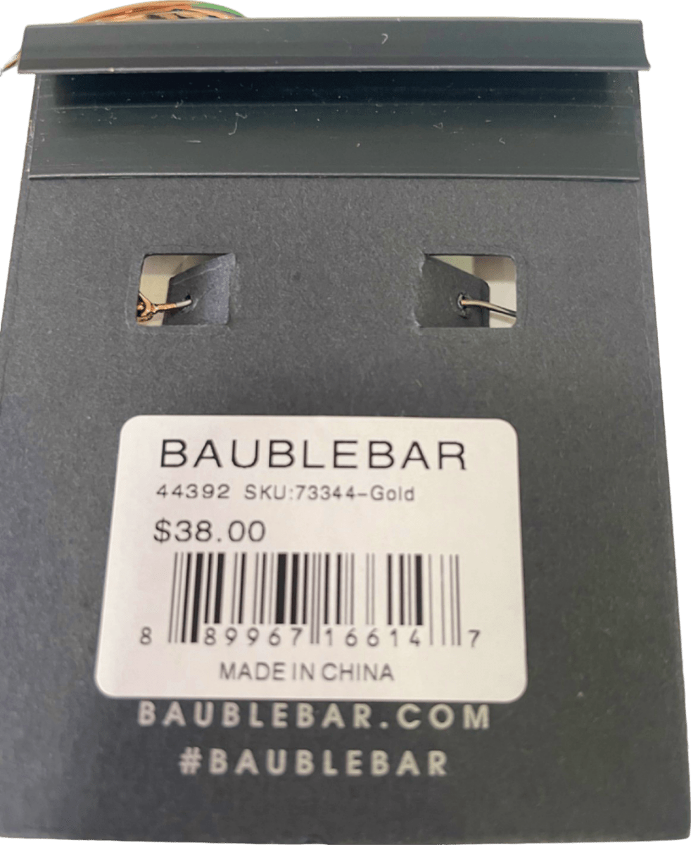 Baublebar Gold Statement Square Hoop Earrings - Reliked