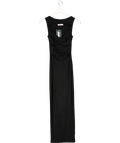 Bayse Black Cut - out Front Midi Dress UK S - Reliked